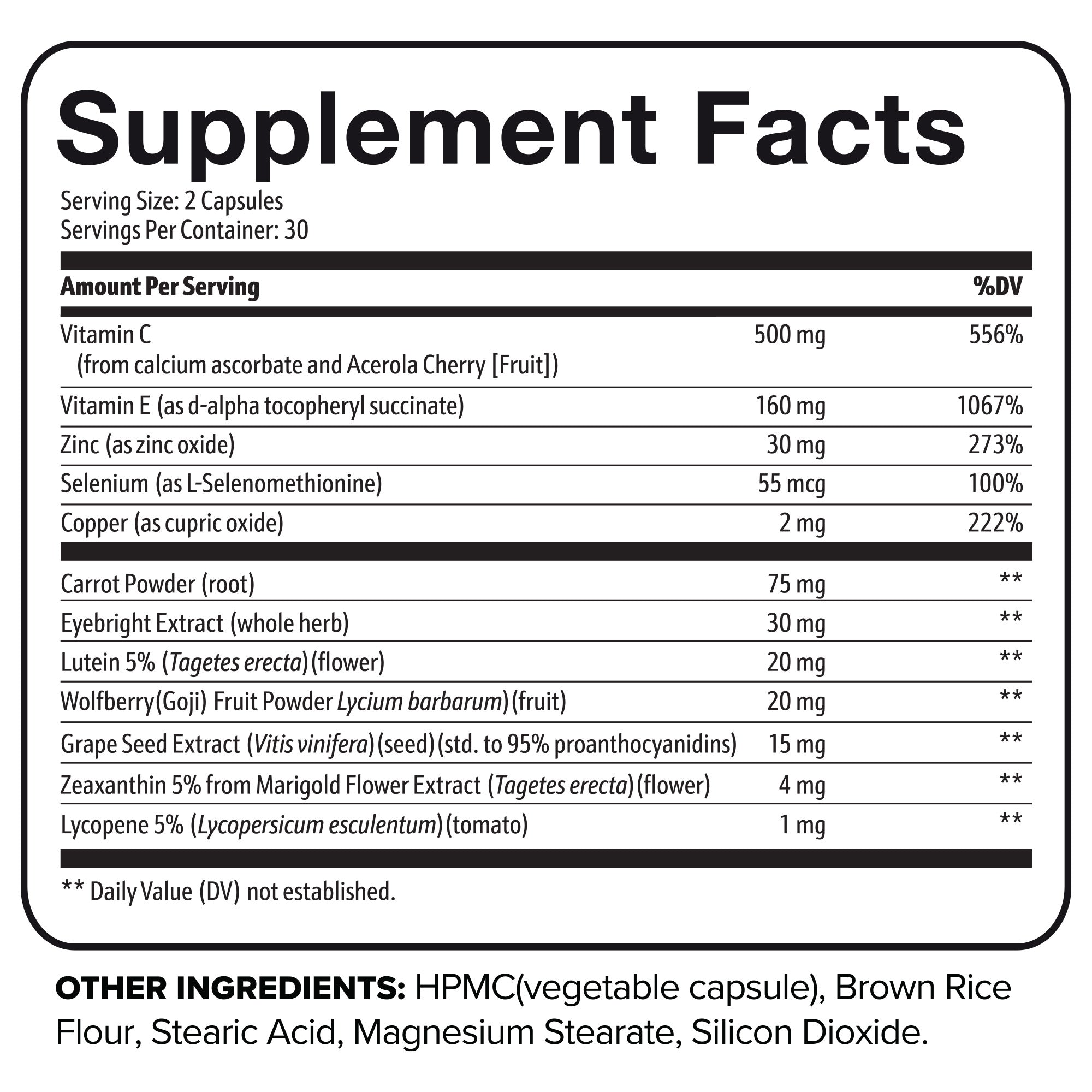 Nutrivein Eye Vitamins (60 Caps)