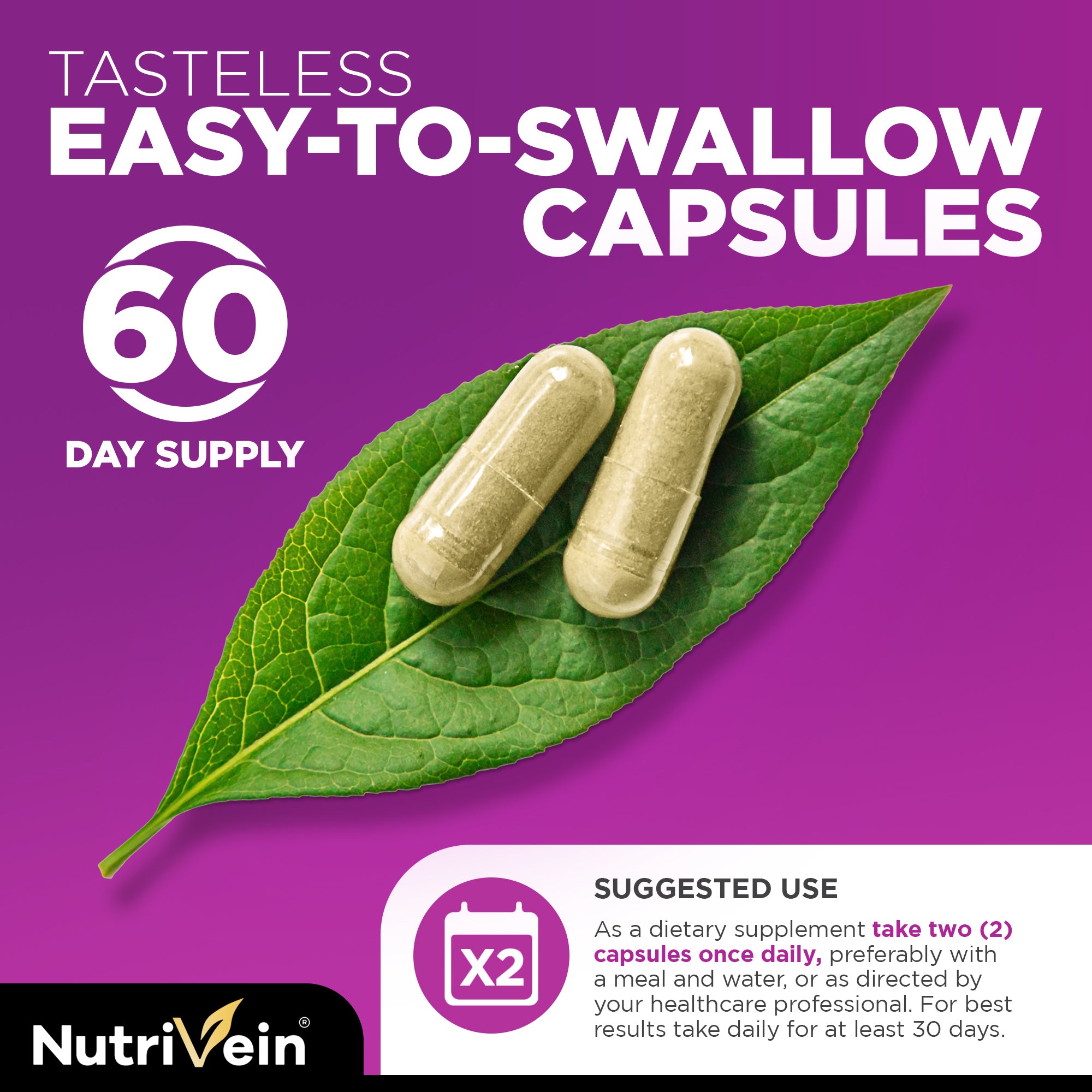 Nutrivein Premium Resveratrol 1450mg - 120 Capsules