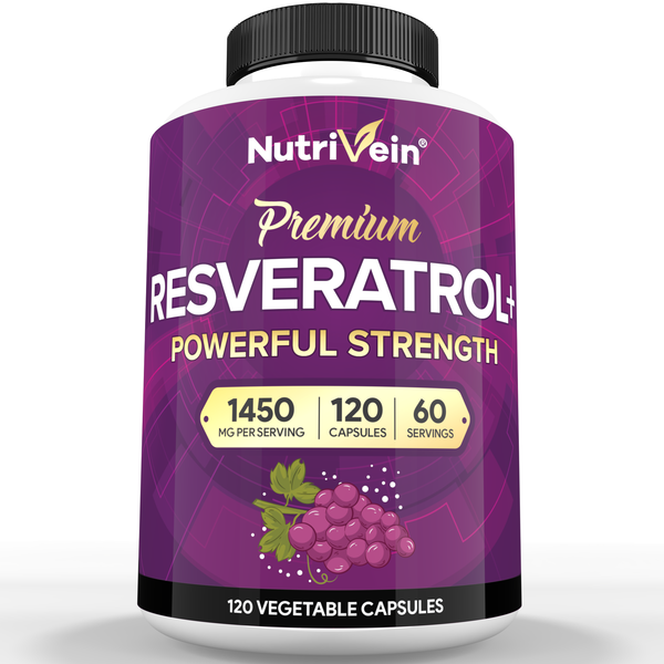 Nutrivein Premium Resveratrol 1450mg - 120 Capsules