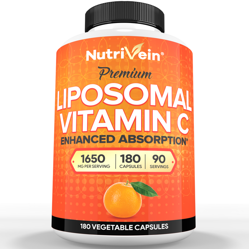 Nutrivein Premium Liposomal Vitamin C Supplement 1650mg - 180 Caps