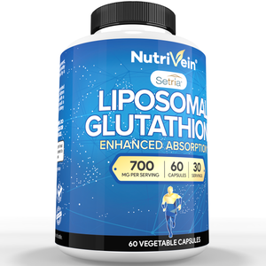 Nutrivein Liposomal Glutathione Setria 700mg - 60 Capsules - Pure Reduced Glutathione Nutrivein Liposomal Glutathione Setria 700mg - 60 Capsules - Pure Reduced Glutathione