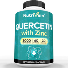 Nutrivein Zinc Quercetin Supplement - Enhanced-Absorption Full Body Support