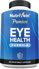 Nutrivein Eye Vitamins (60 Caps): Eyebright, Lutein and Zeaxanthin Supplements Complex - Display Fatigue, Dryness, Strain - Support for Overall Ocular Wellness - Eye Supplements for Nighttime Clarity