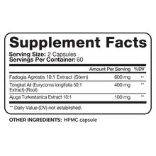 Nutrivein Premium Fadogia Agrestis and Tongkat Ali Supplement with Turkesterone - 1100 mg - 120 Caps - Synergistic Blend for Performance, Strength, & Recovery for Men & Women of All Ages