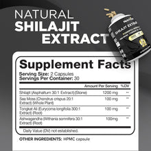 Nutrivein Premium Shilajit – Himalayan Origin for Men & Women - 1500 mg - 60 Capsules - Powerful Extract Blended with Irish Sea Moss, Tongkat Ali, Ashwagandha - Vitality, Clarity, Performance