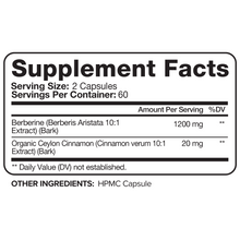 Berberine Plus Organic Ceylon Cinnamon - 120 Capsules