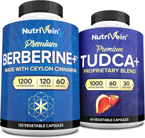 TUDCA Liver Support and Berberine Plus with Organic Ceylon Cinnamon
